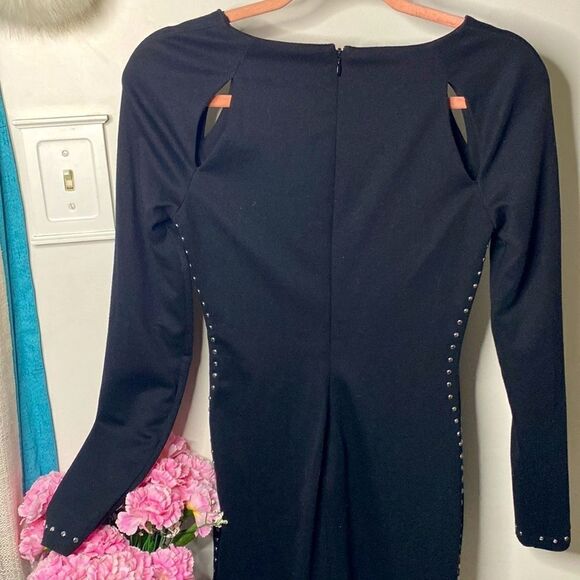🌷 Guess by Marciano🌷 Black Long Sleeve Cutout Dress - Picture 8 of 9